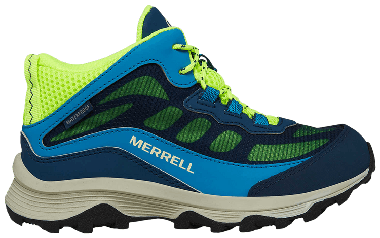 Merrell Moab Speed Mid Big Kid Navy Hi Viz