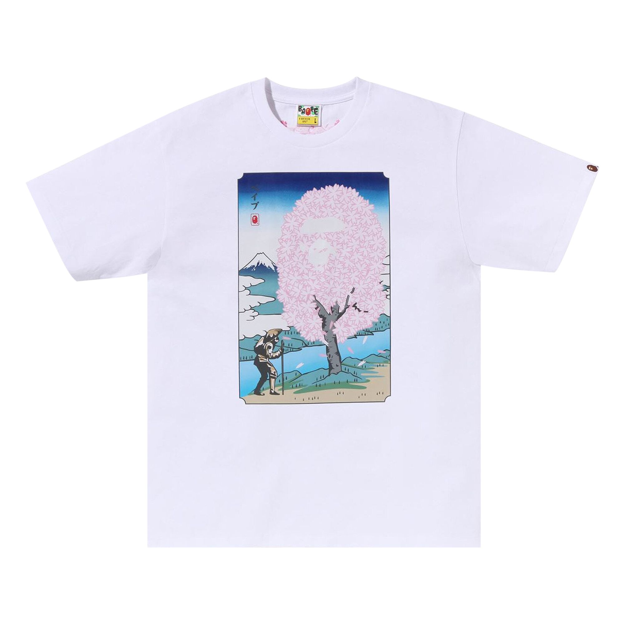 Click to view more detailed imagery on our partner's website Pre-owned Bape Sakura Tee 'white'