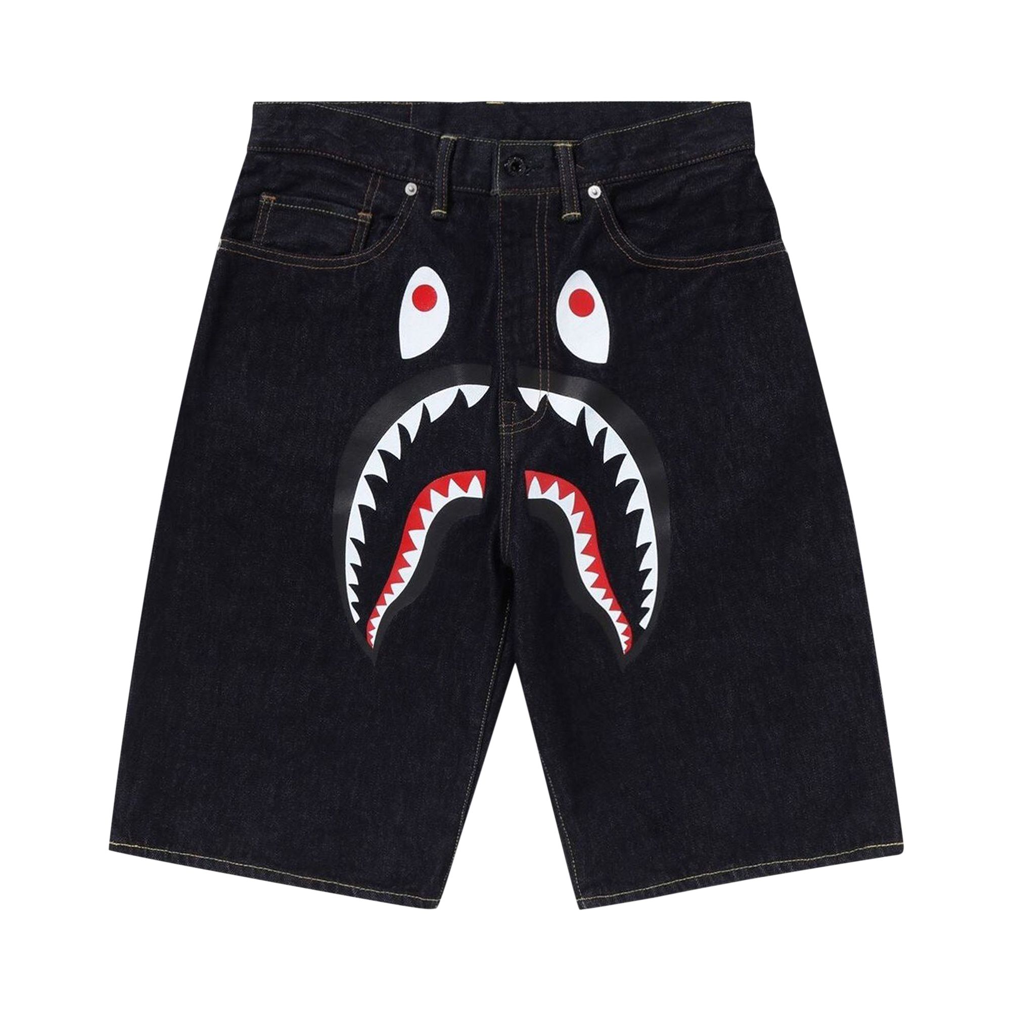 BAPE Shark Denim Shorts 'Navy/Indigo' | Blue | Men's Size XL