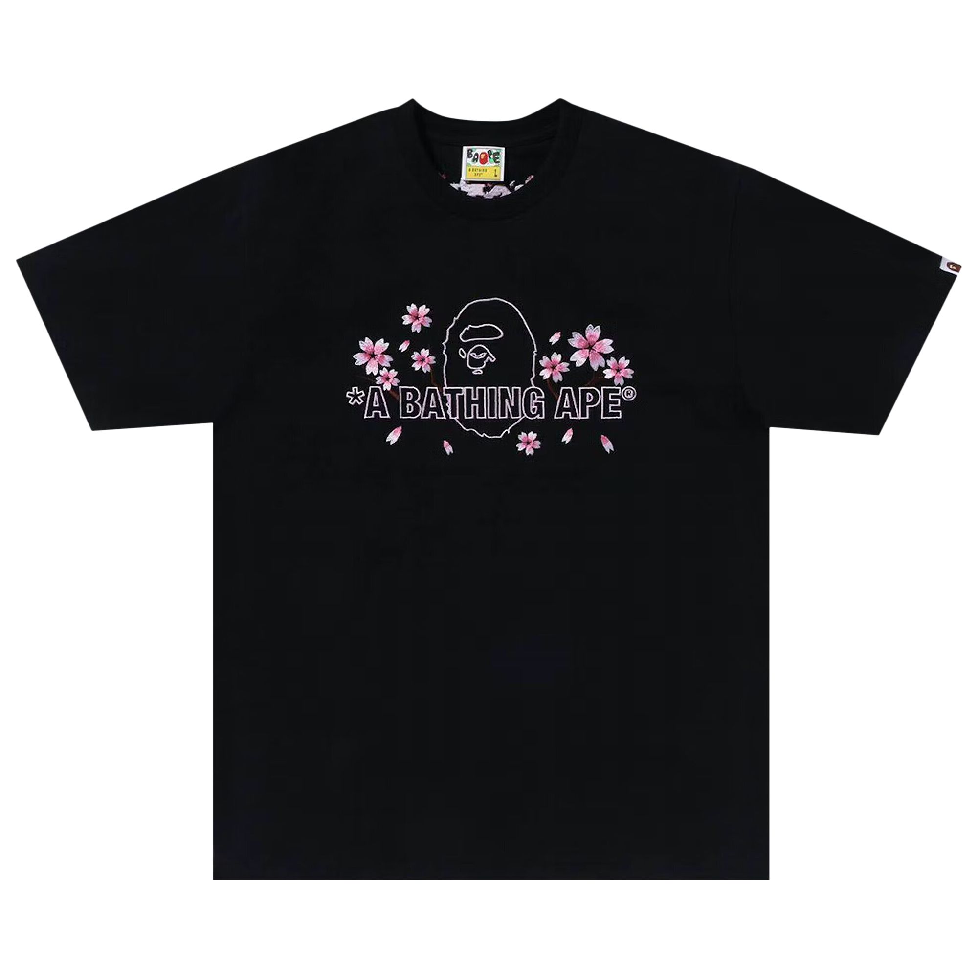 BAPE Sakura A Bathing Ape Tee 'Black' | Men's Size L