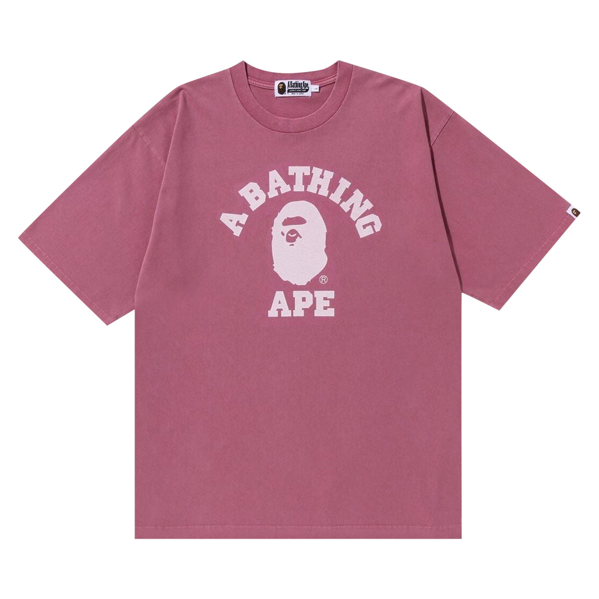 Pre-owned Bape Pigment Dyed College Relaxed Fit Tee 'purple'