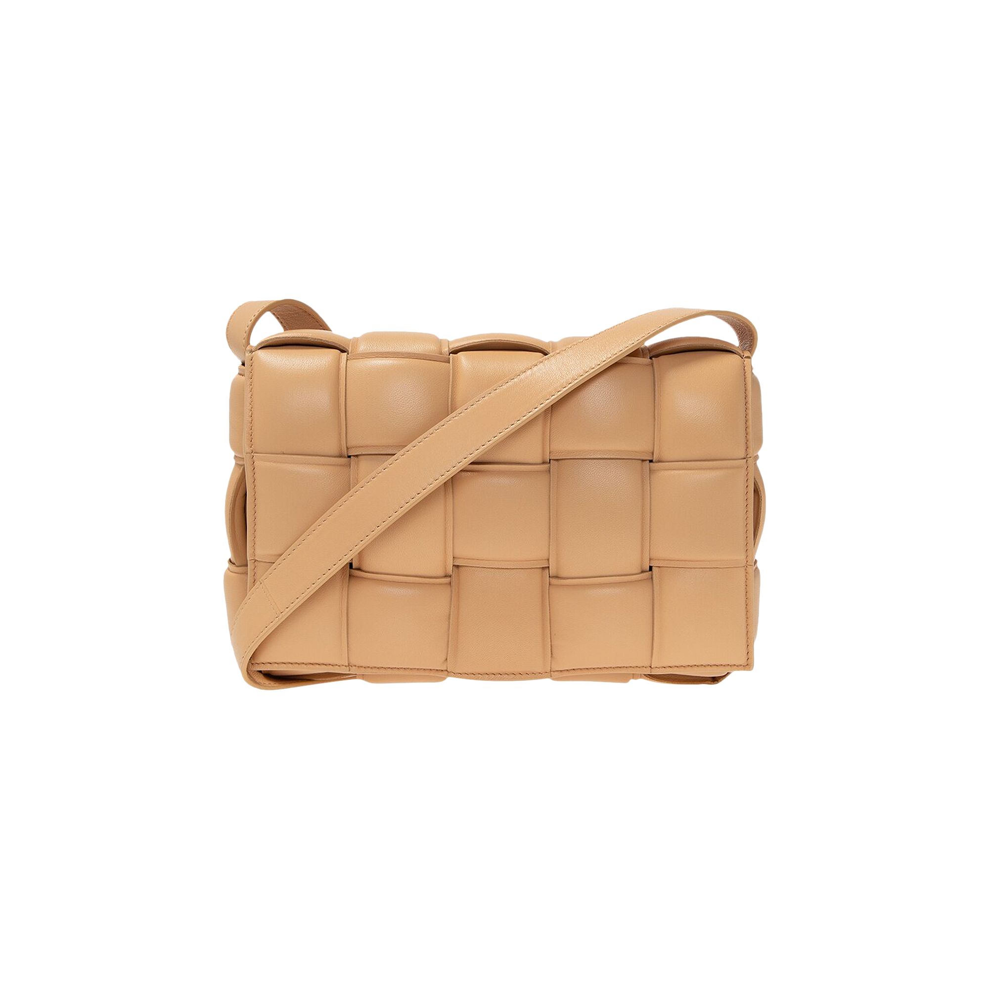 Pre-owned Bottega Veneta Padded Cassette Bag 'almond/gold' In Brown