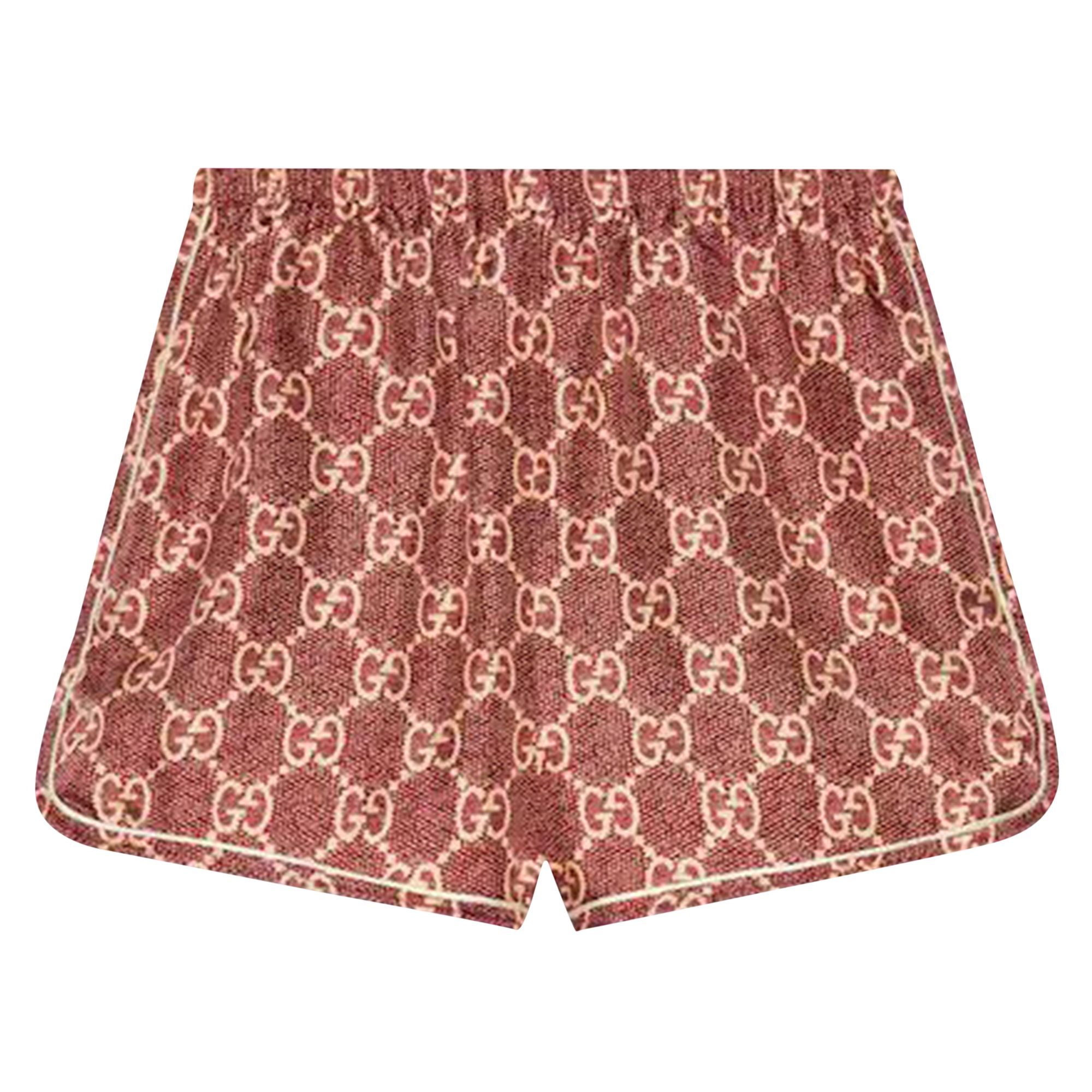 Gucci GG Supreme Print Silk Shorts 'Red' | Women's Size XS