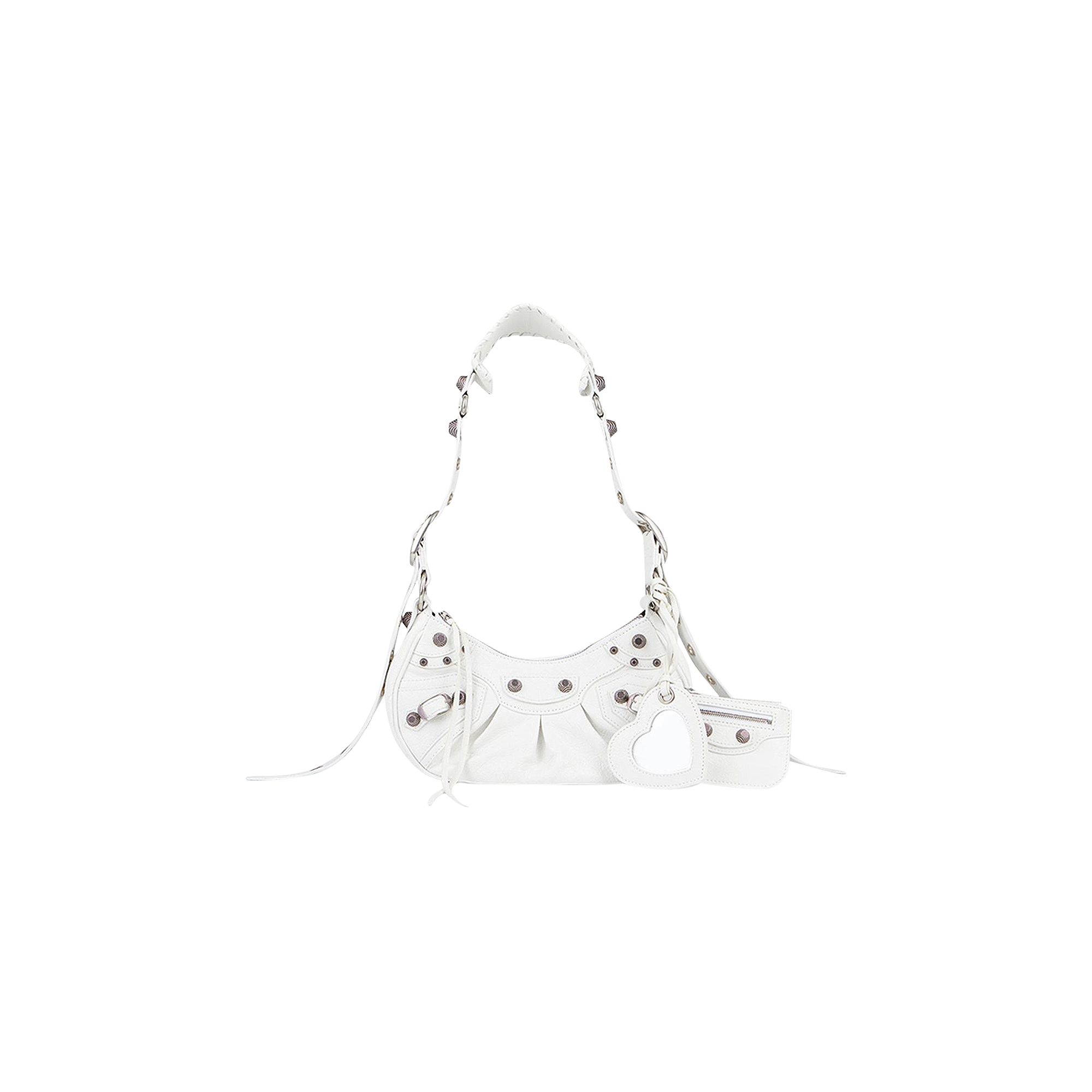 Pre-owned Balenciaga Xs Le Cagole Shoulder Bag 'optic White'