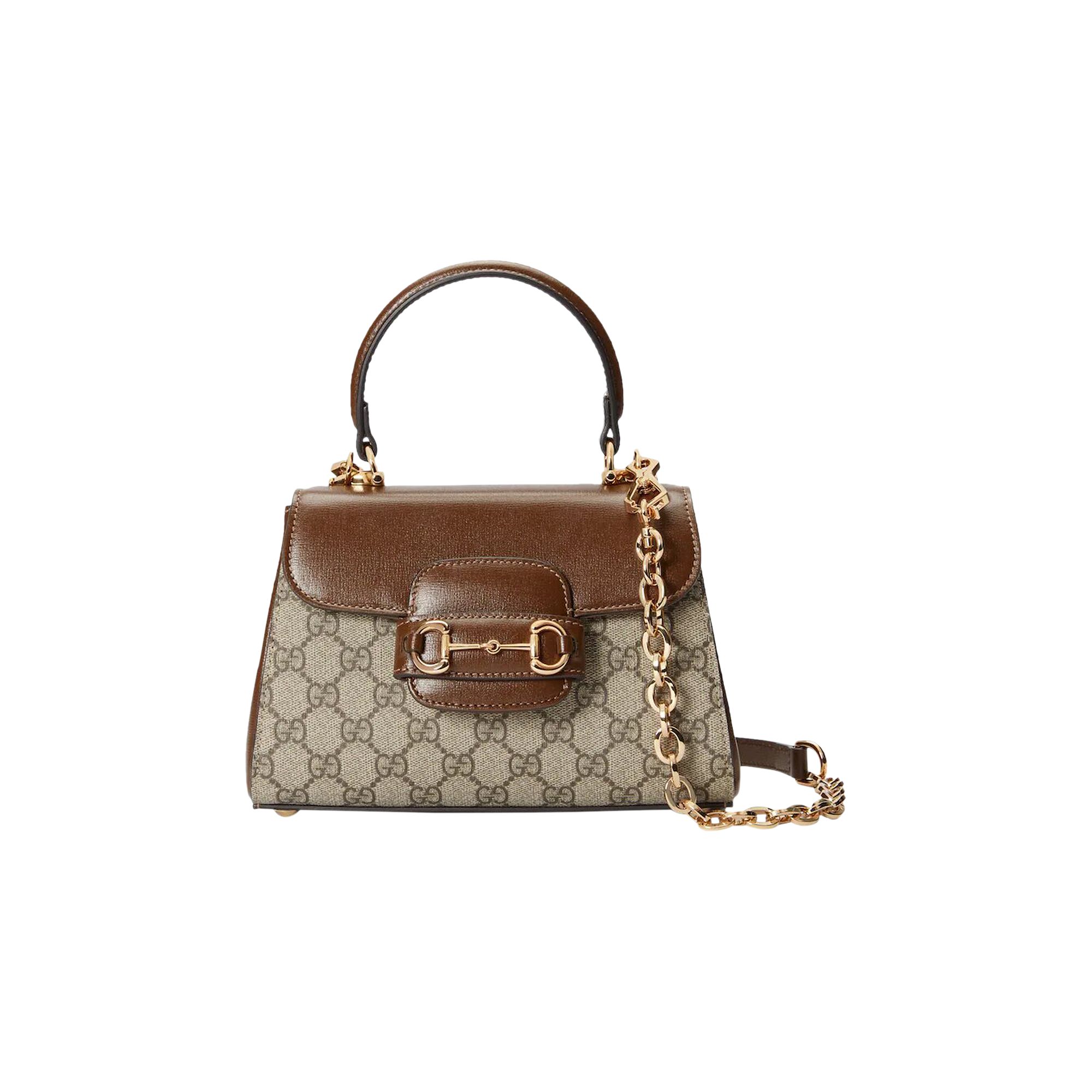 Pre-owned Gucci Horsebit 1955 Mini Bag 'beige/ebony/brown Sugar'