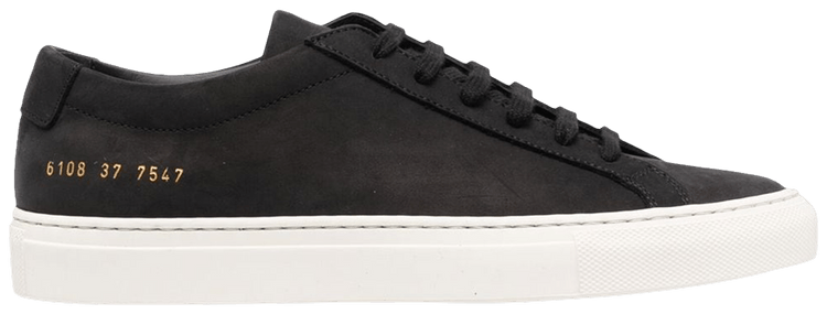 Buy Common Projects Wmns Achilles Low Black Nubuck 6108 7547 GOAT CA
