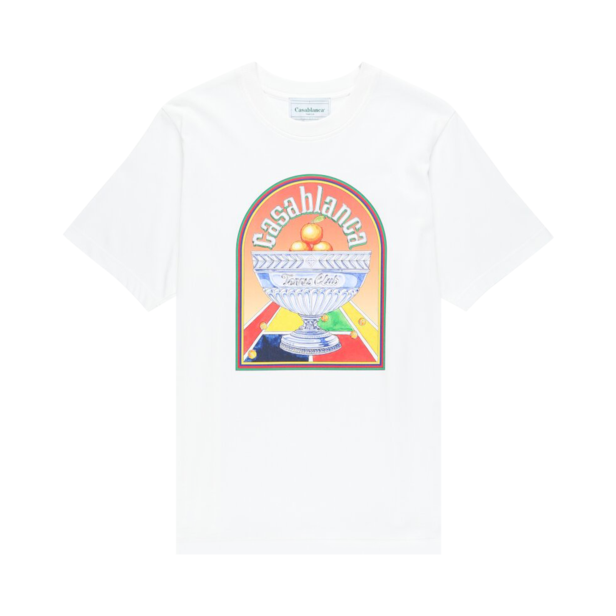 Pre-owned Casablanca Printed T-shirt 'terrain D'orange' In White