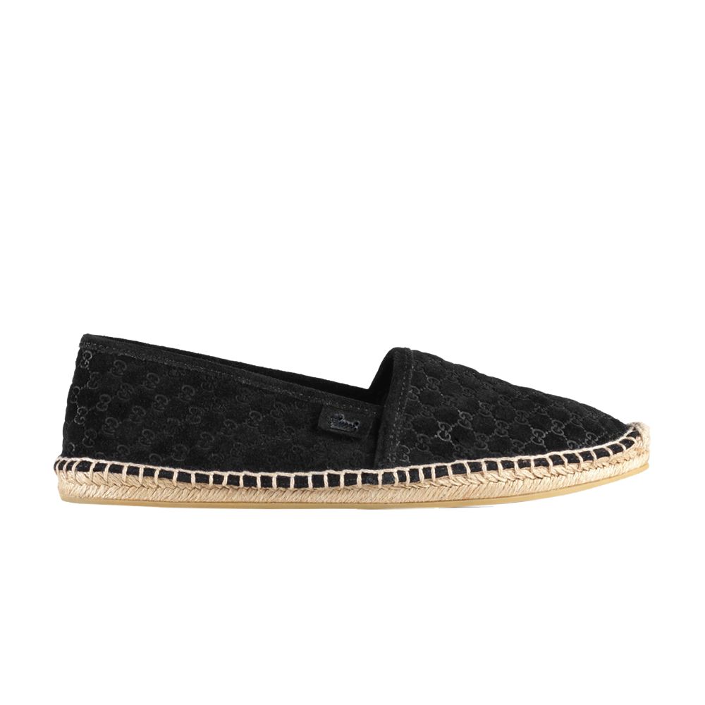 Pre-owned Gucci Wmns Espadrilles 'micro Gg - Black'