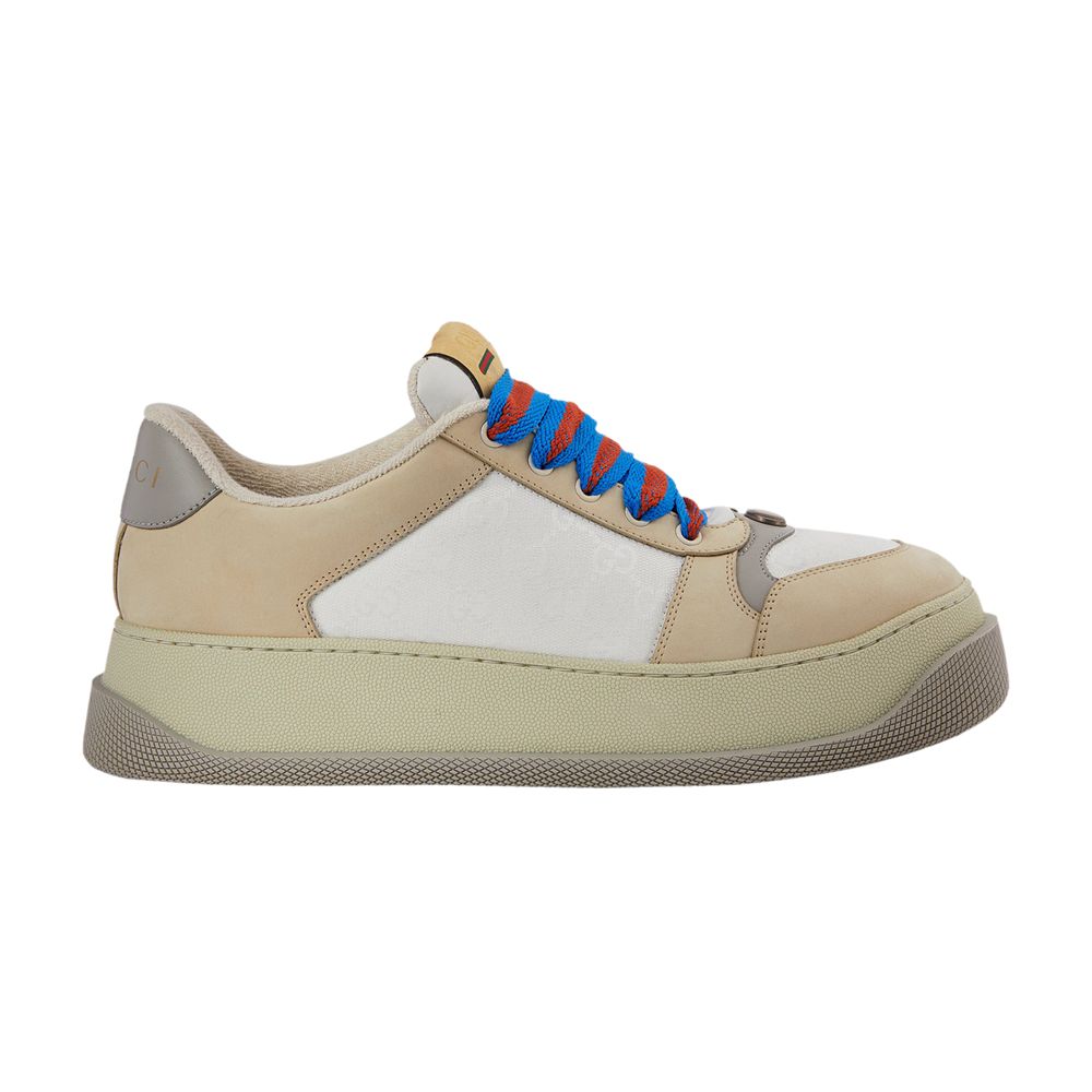 Pre-owned Gucci Screener Sneaker 'gg Monogram - Beige Grey' In Tan