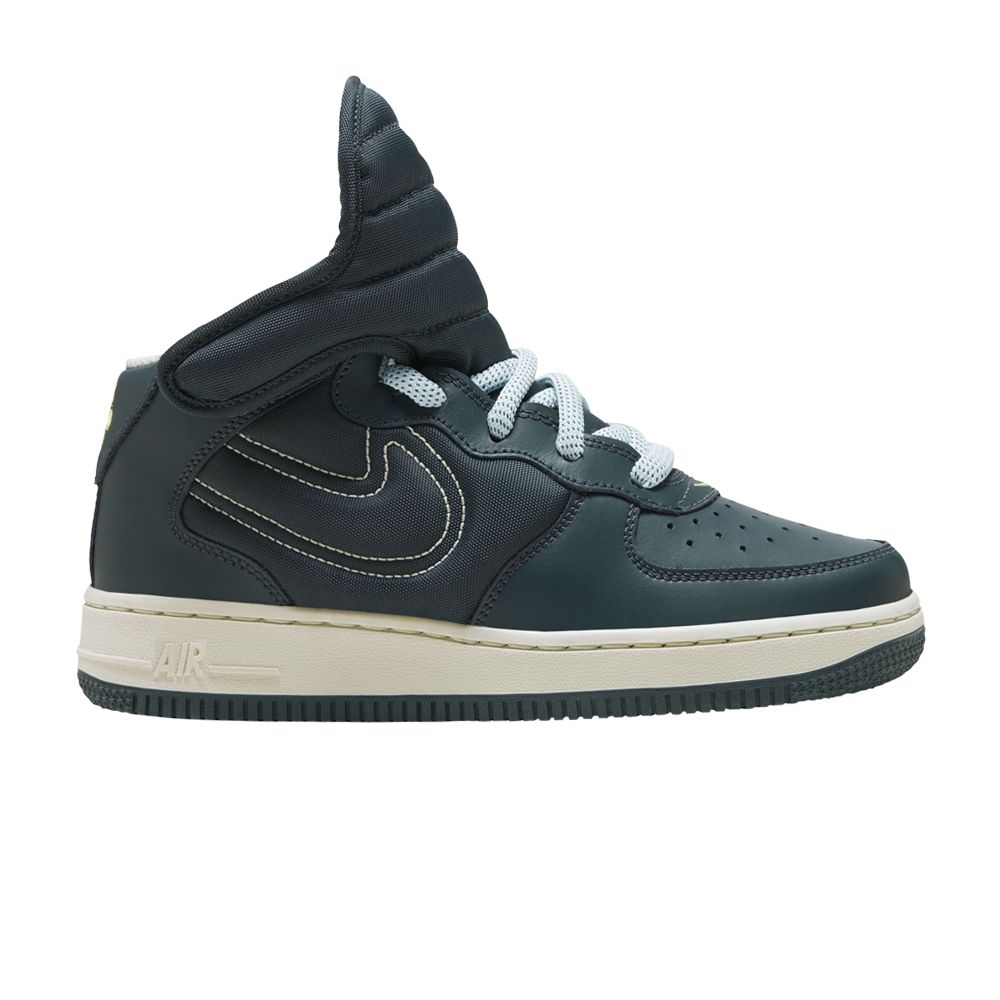 Pre-owned Nike Air Force 1 Mid Gs 'padded Tongue' | Teal | Kid's Size 4.5 In Blue