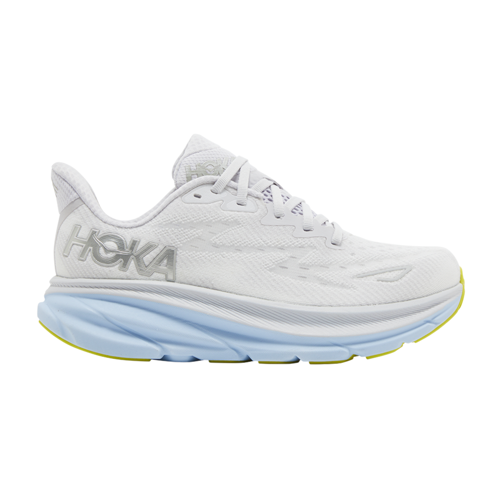 Pre-owned Hoka One One Wmns Clifton 9 Wide 'nimbus Cloud Ice Blue' In Grey