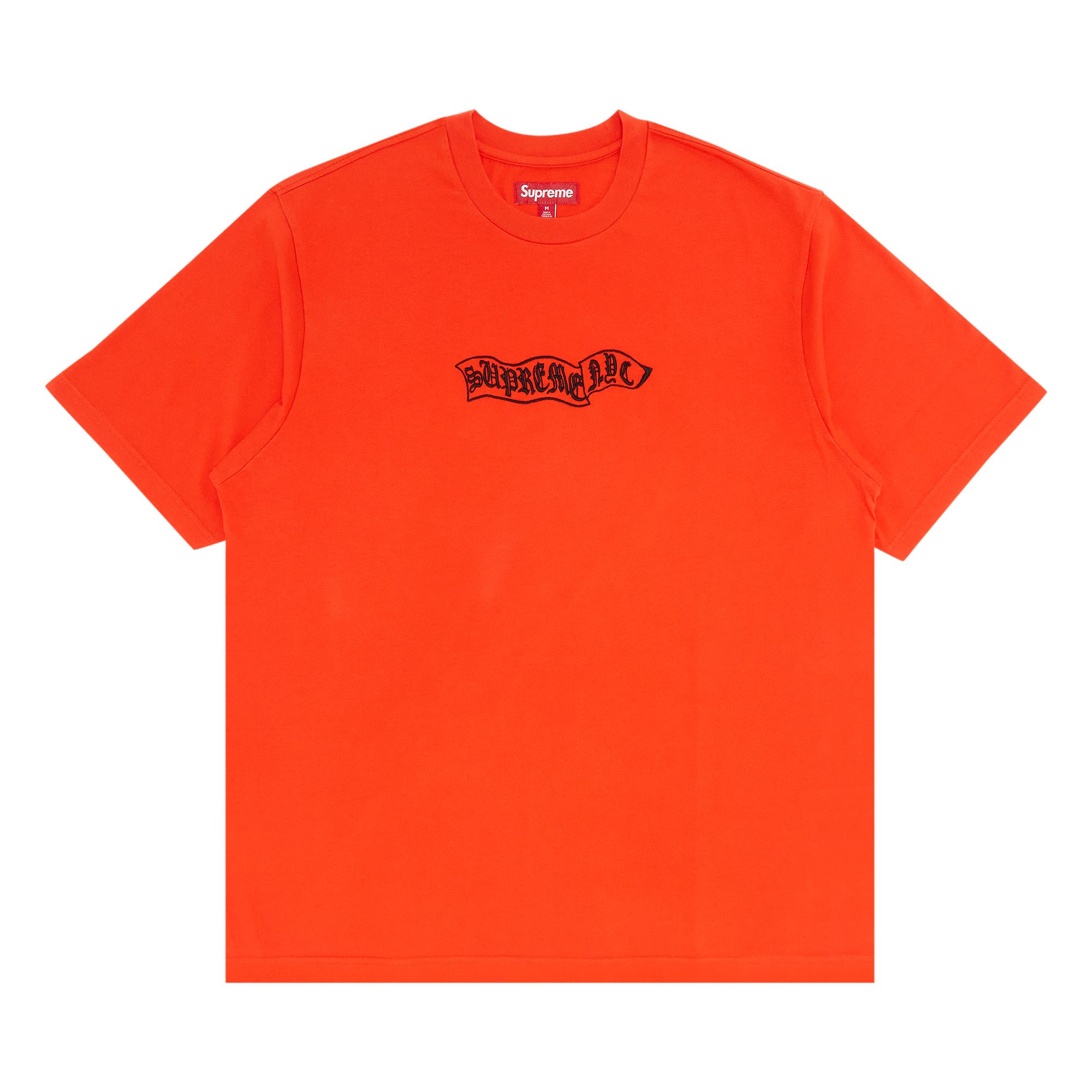 Supreme Banner Short-Sleeve Top 'Orange' | Men's Size M