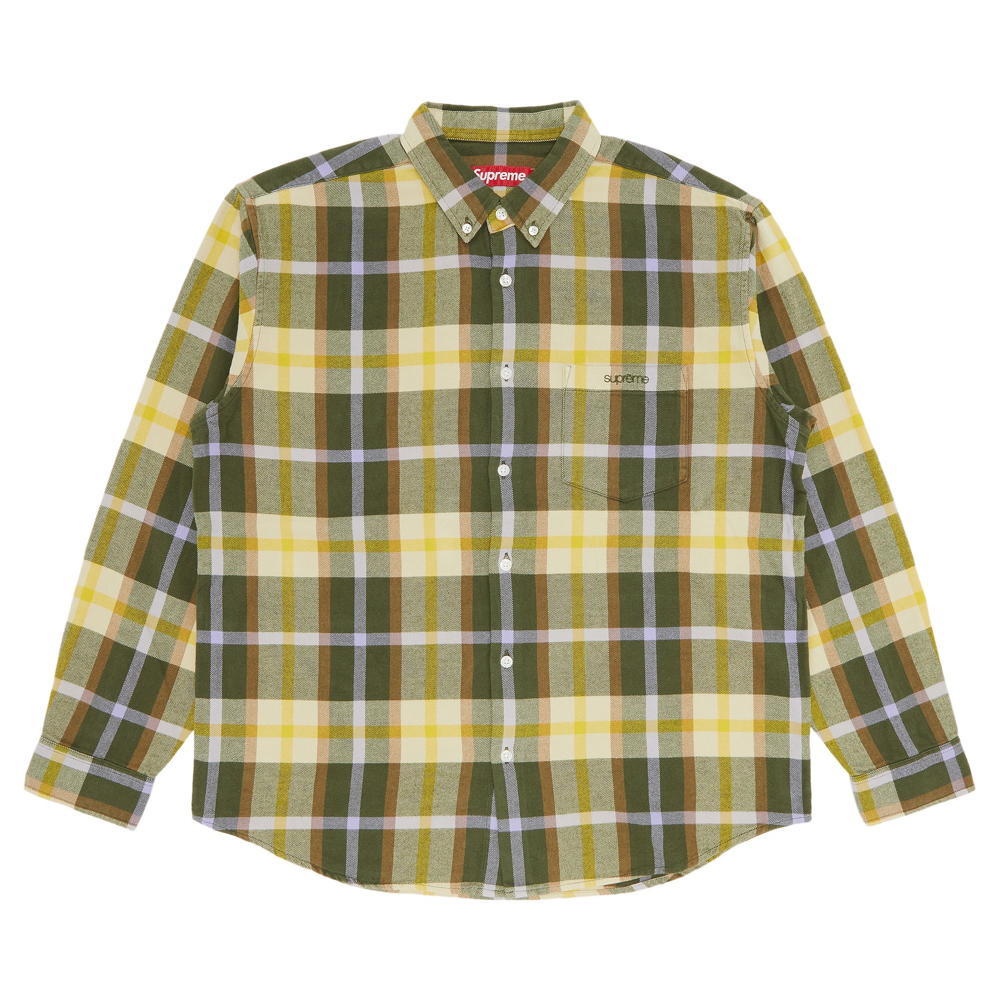 Supreme Plaid Flannel Shirt 'Green' | Men's Size M