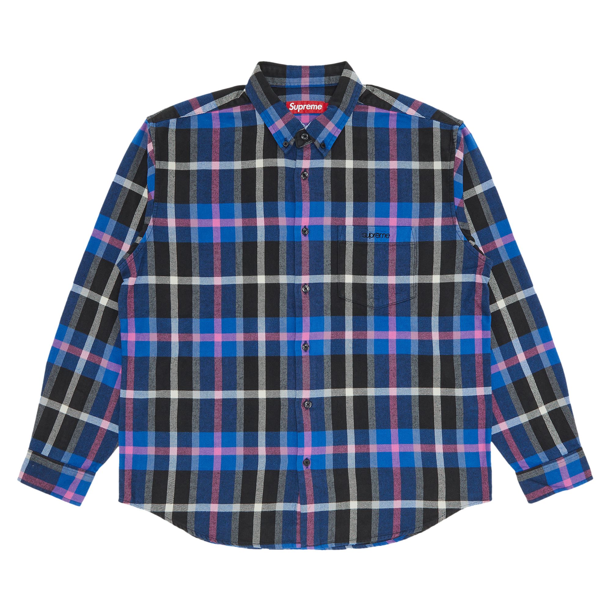Supreme Plaid Flannel Shirt 'Blue' | Men's Size M