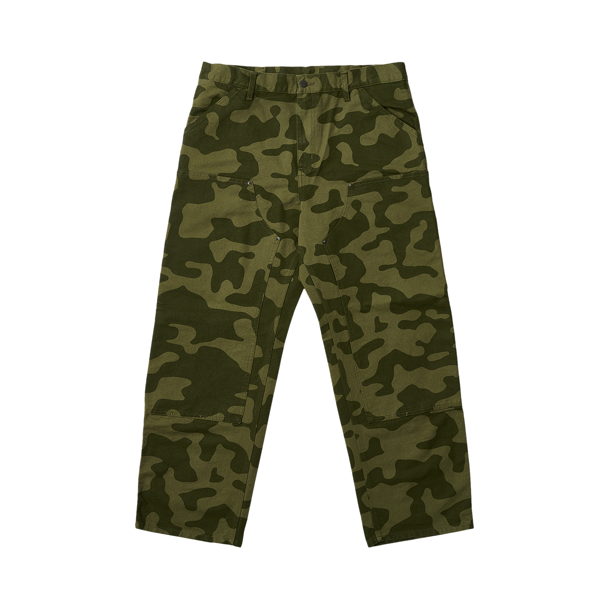 Pre-owned Carhartt Wip X Palace Double Knee Pant 'dollar Green'