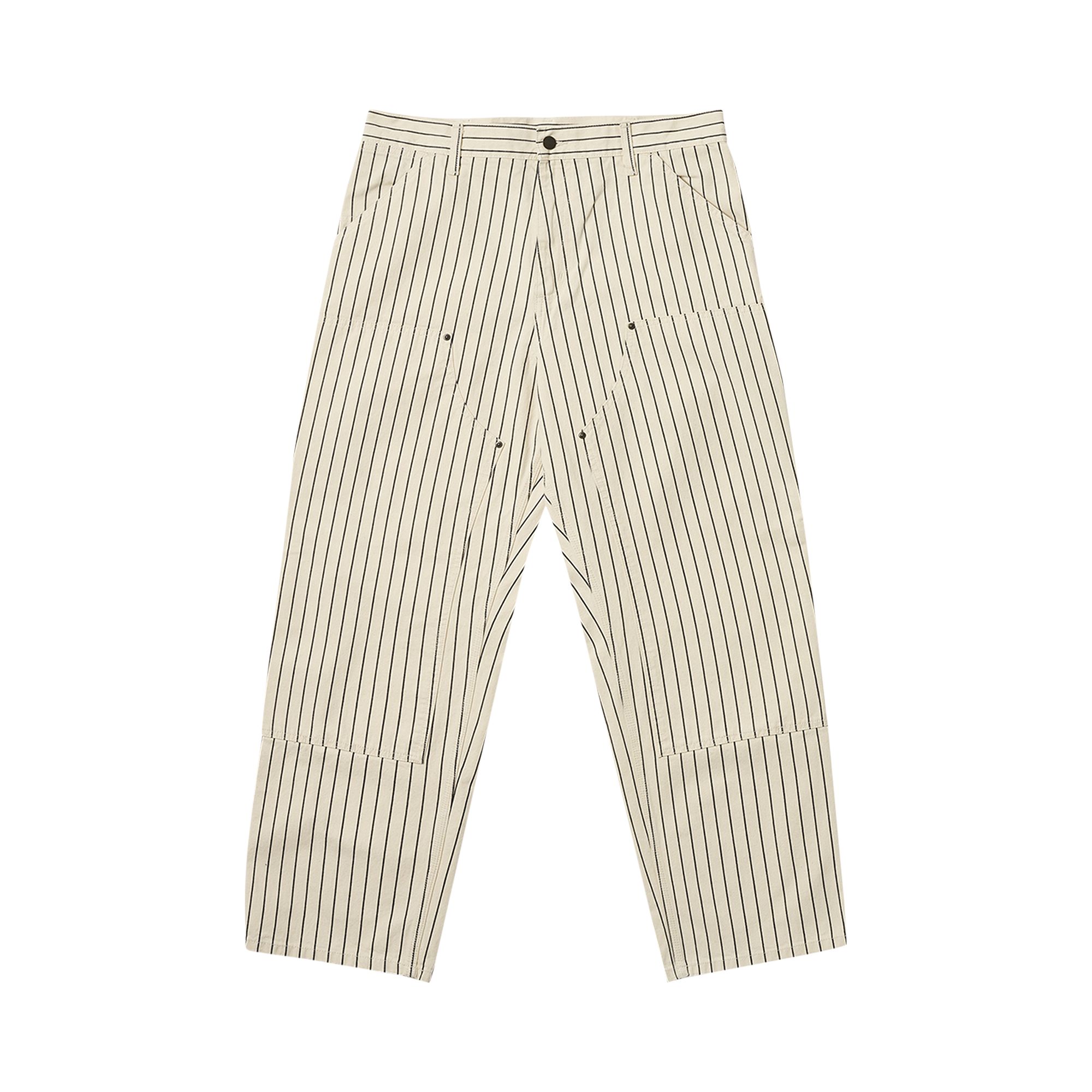 Pre-owned Carhartt Wip X Palace Double Knee Pant 'hickory Wax/black' In Cream