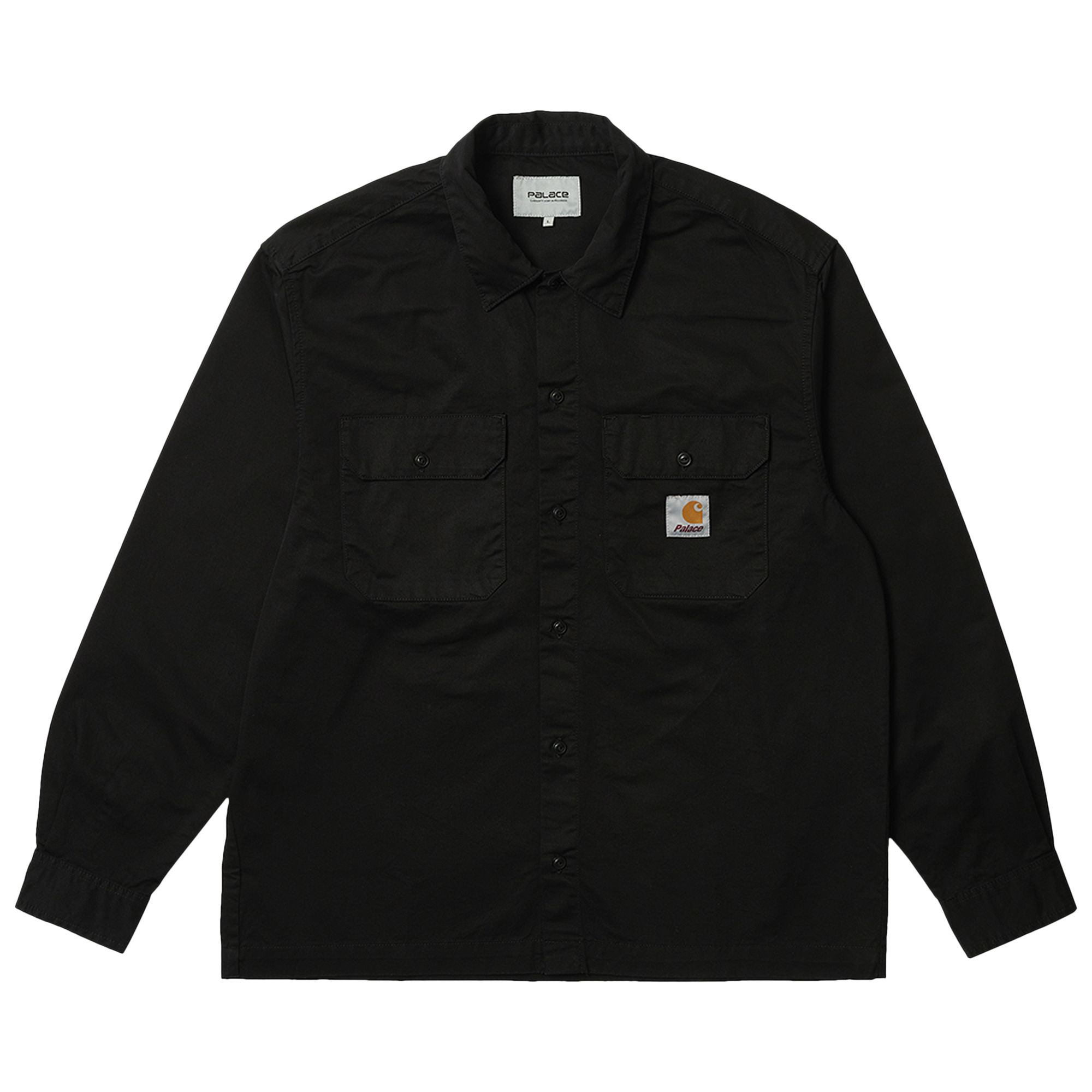 Carhartt WIP x Palace Long-Sleeve Master Shirt 'Washed Black' | Men's Size L