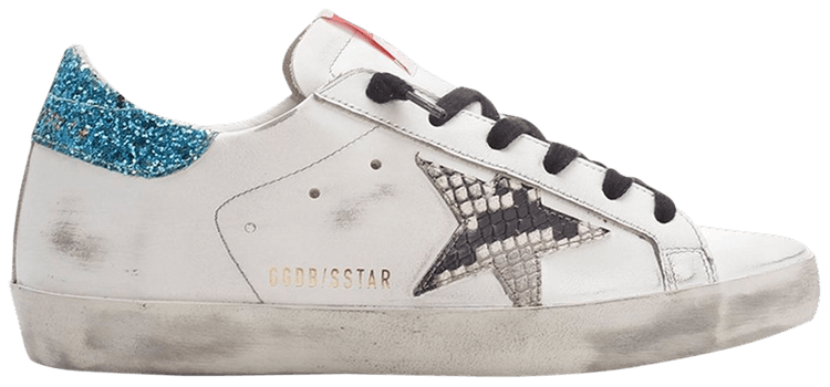Golden Goose Wmns Superstar White Light Blue Fluo