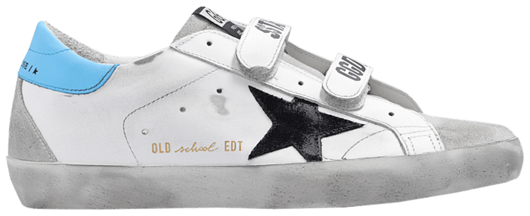 Golden Goose Wmns Old School Touch-Strap 'White Ice'