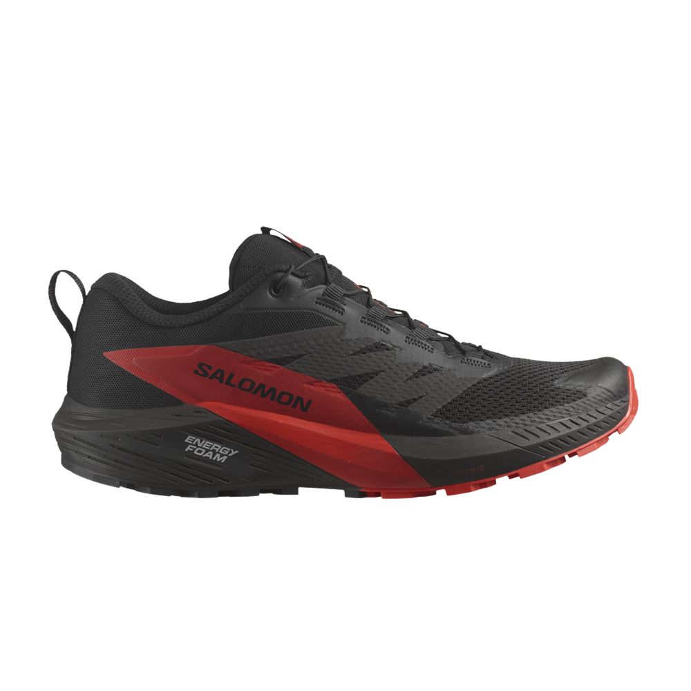 Salomon Sense Ride 5 'Black Fiery Red' | Men's Size 8