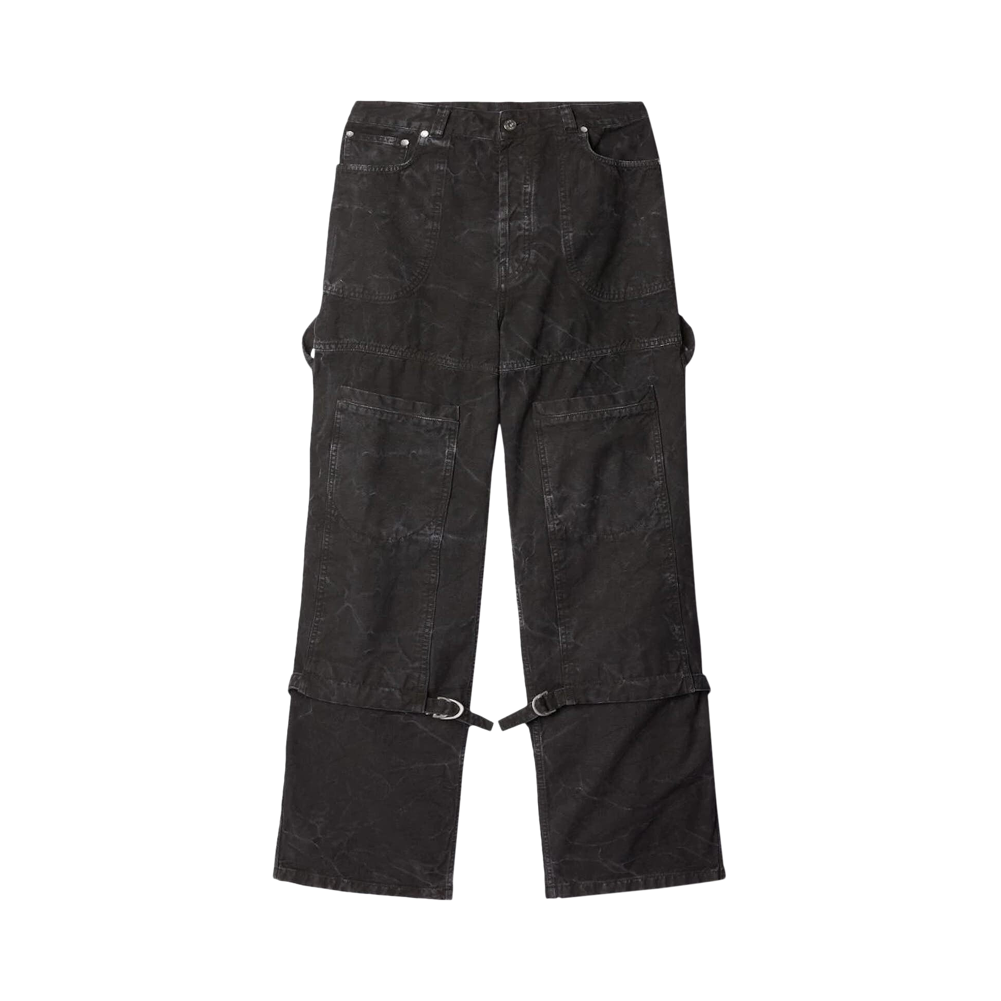 Pre-owned Off-white Garment Dyed Carpenter Pants 'black'