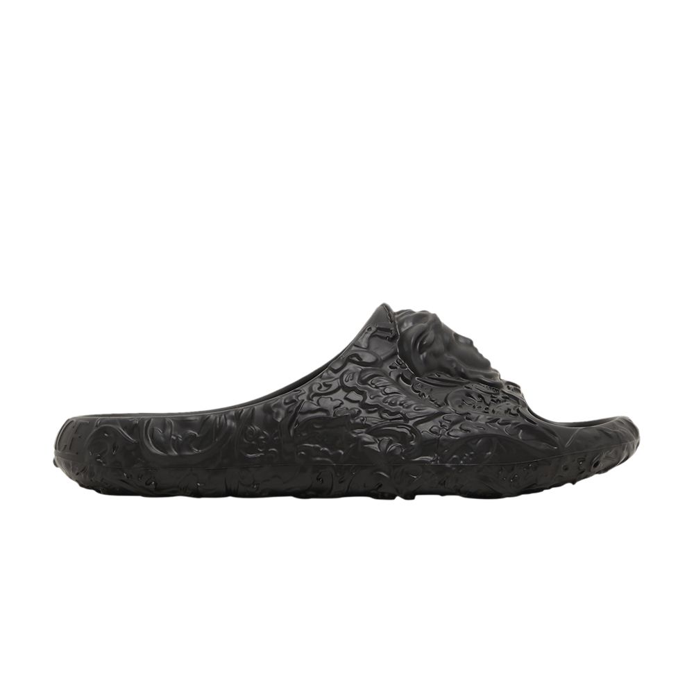 Pre-owned Versace Dimension Pool Slide 'black' | Men's Size 42