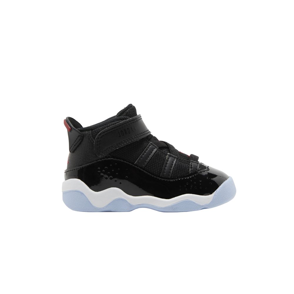 Pre-owned Air Jordan Jordan 6 Rings Td 'black Gym Red' | Infant Size 2
