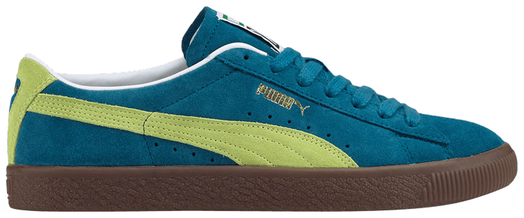 Buy Suede Vintage Blue Coral Yellow Alert 374921 17 GOAT AU