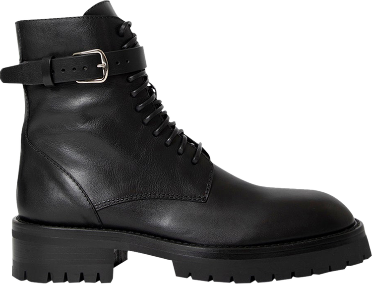 Ann Demeulemeester Cisse Tuxon Combat Boots Black