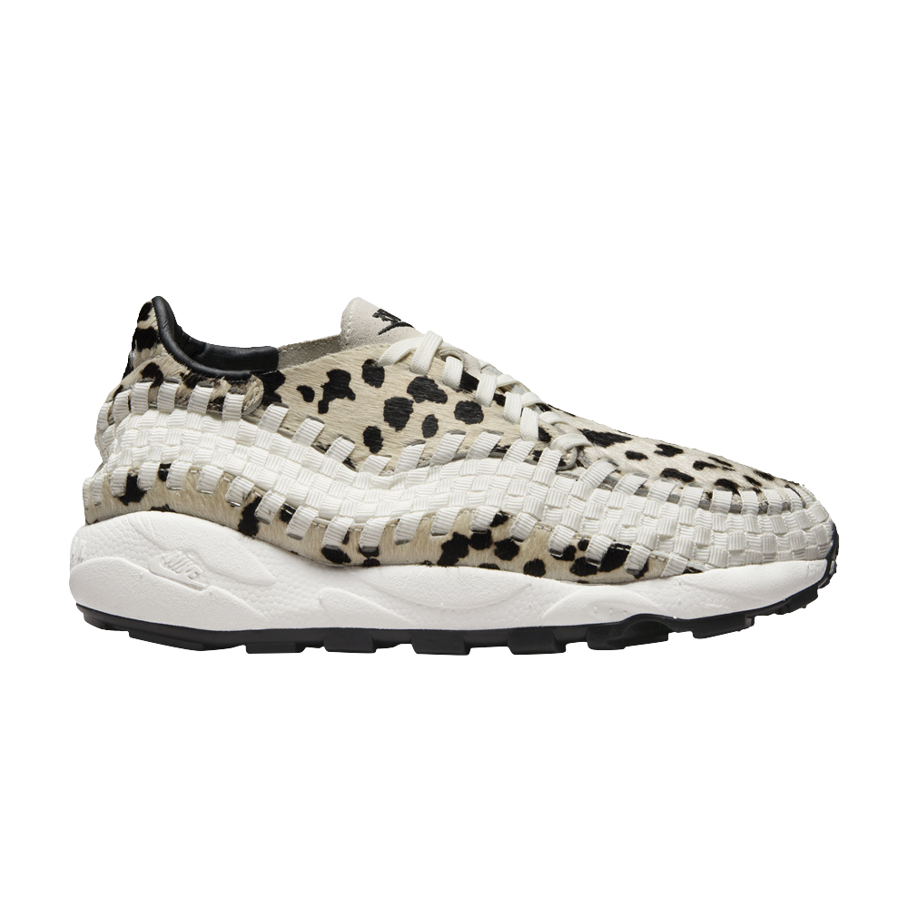 Pre-owned Nike Wmns Air Footscape Woven 'white Cow Print' In Cream