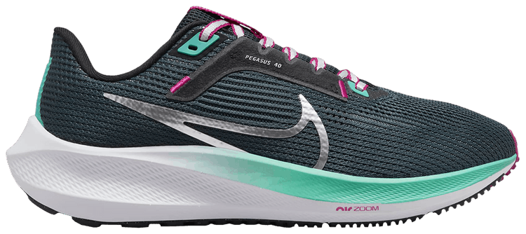Nike Wmns Air Zoom Pegasus 40 Wide Deep Jungle Metallic Silver