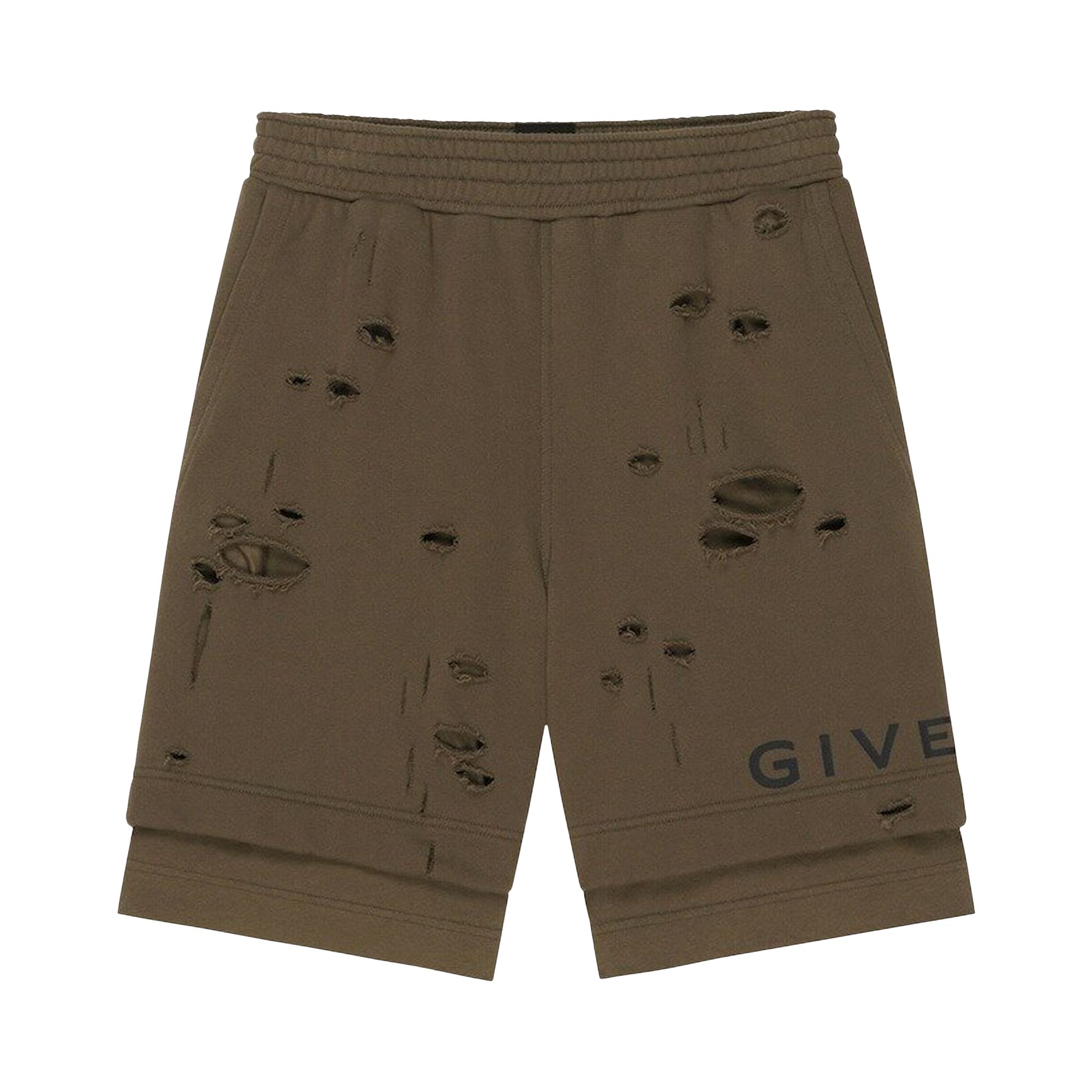 Pre-owned Givenchy Board Fit Hole Shorts 'khaki' | Tan | Men's Size S
