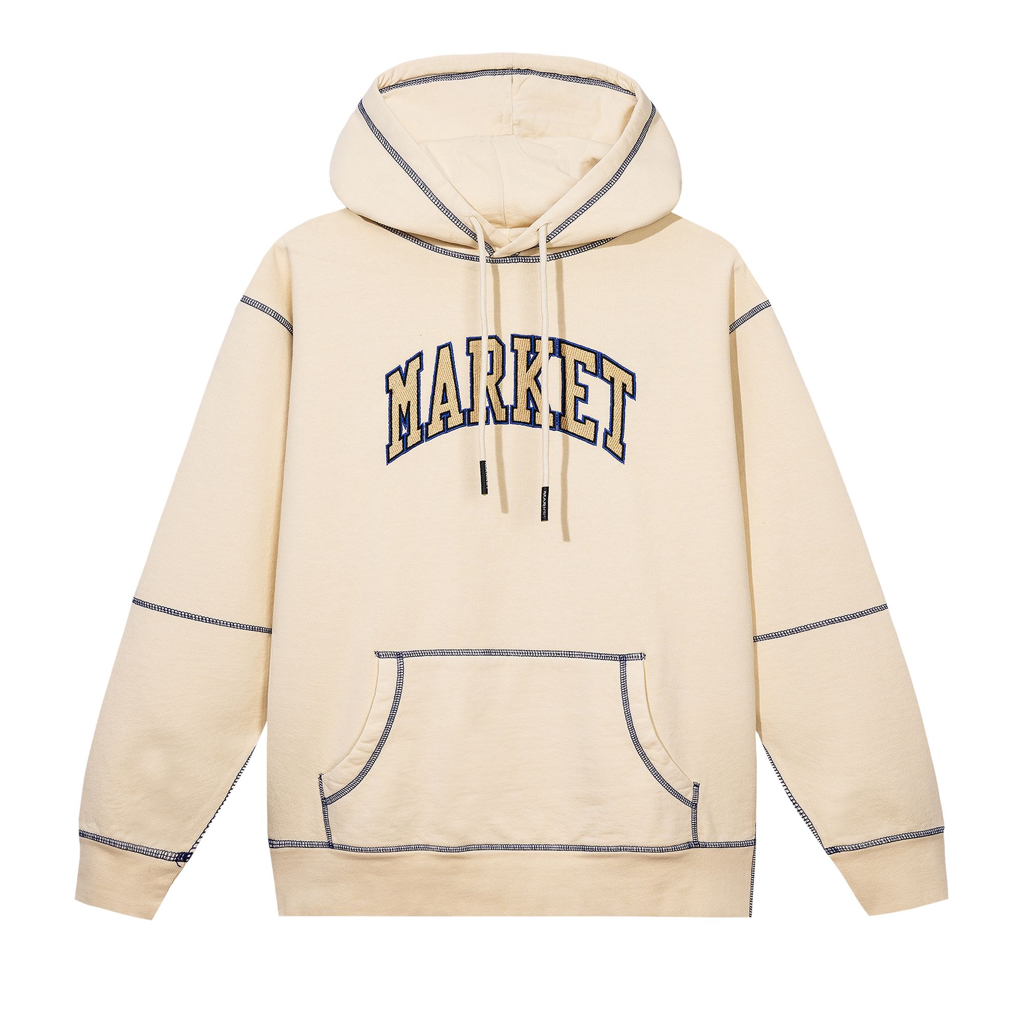 Market Triple Stitch Pullover Hoodie 'Ecru' | Cream | Men's Size S