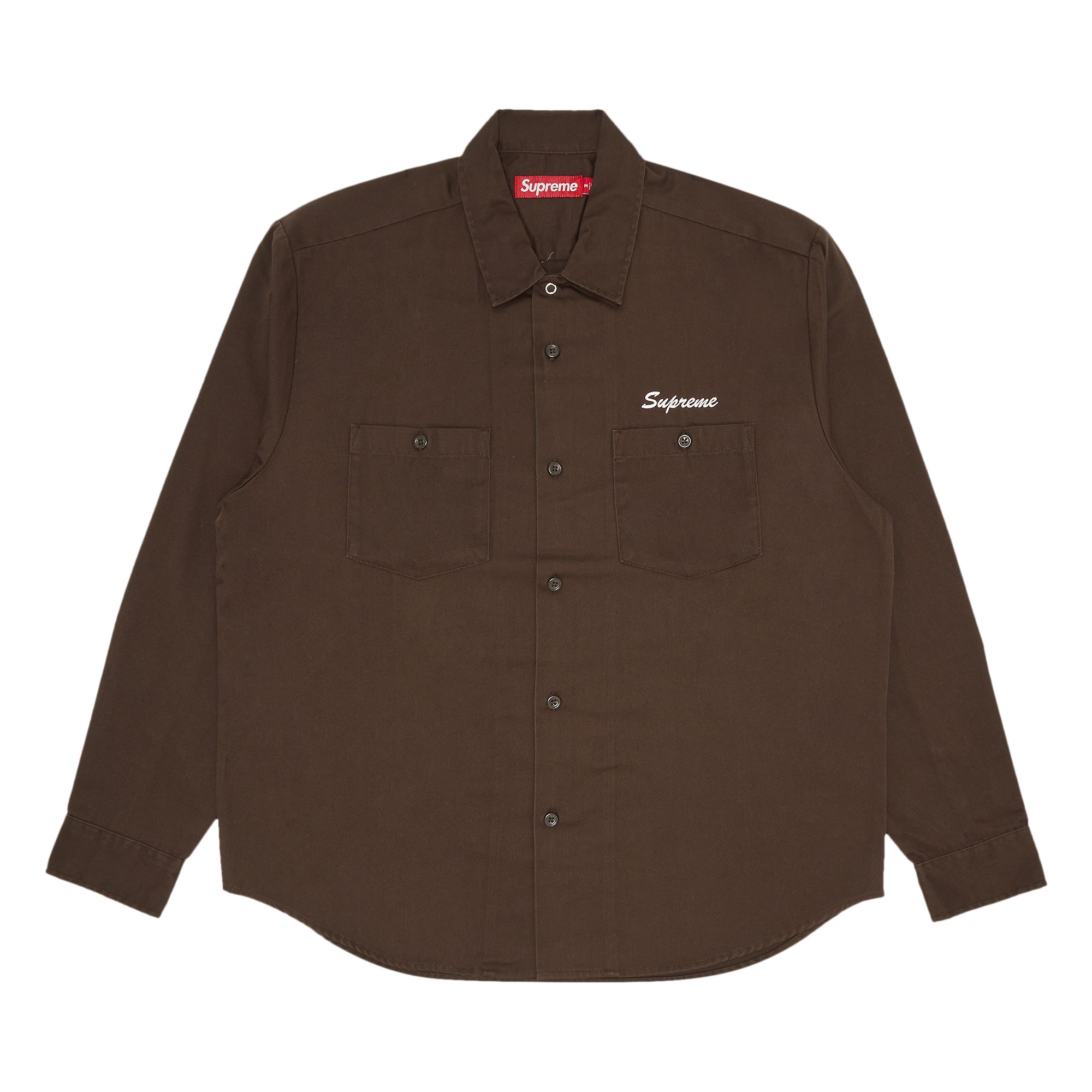 Supreme American Psycho Work Shirt 'Brown' | Men's Size S