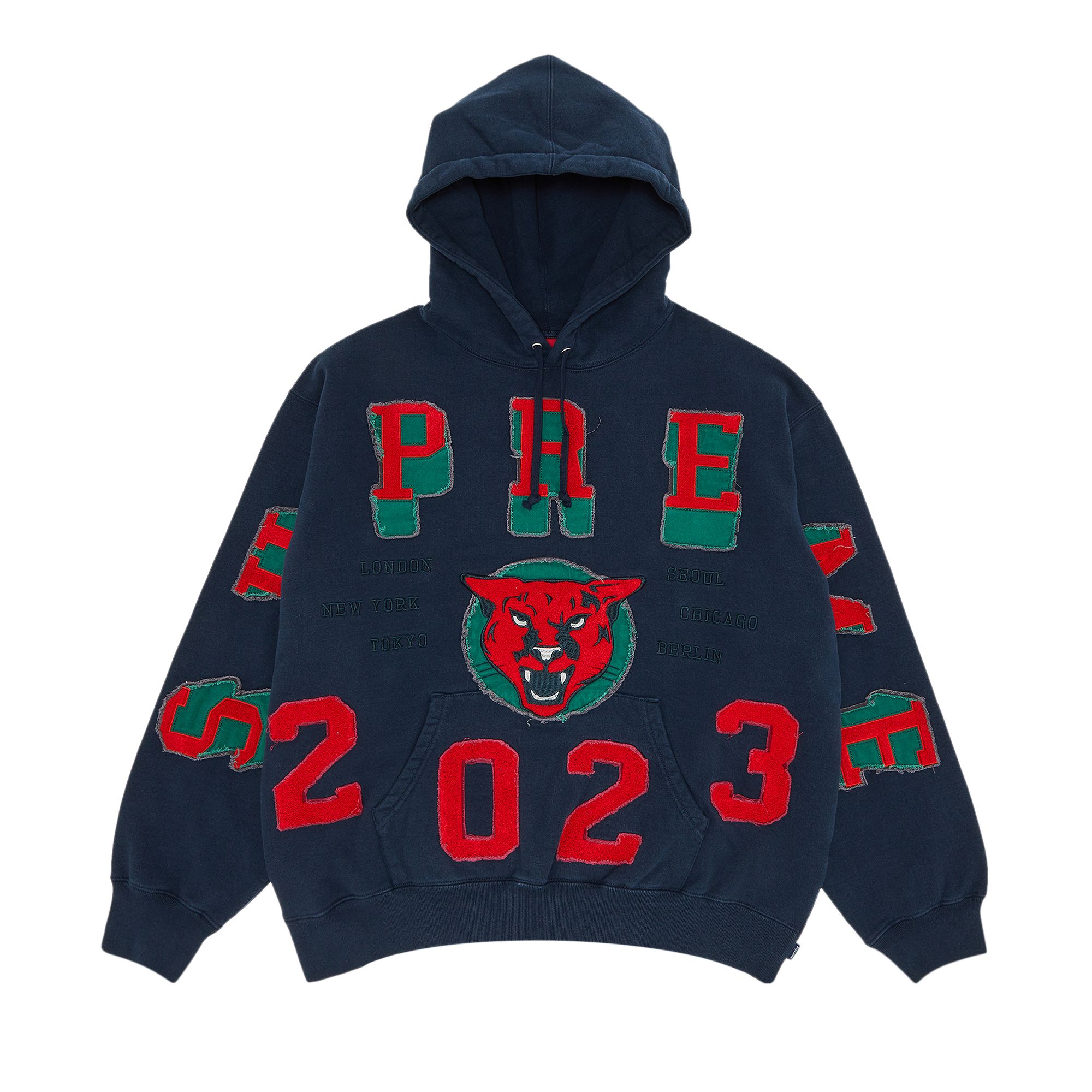 Supreme Washed Panther Hooded Sweatshirt 'Navy' | Blue | Men's Size L