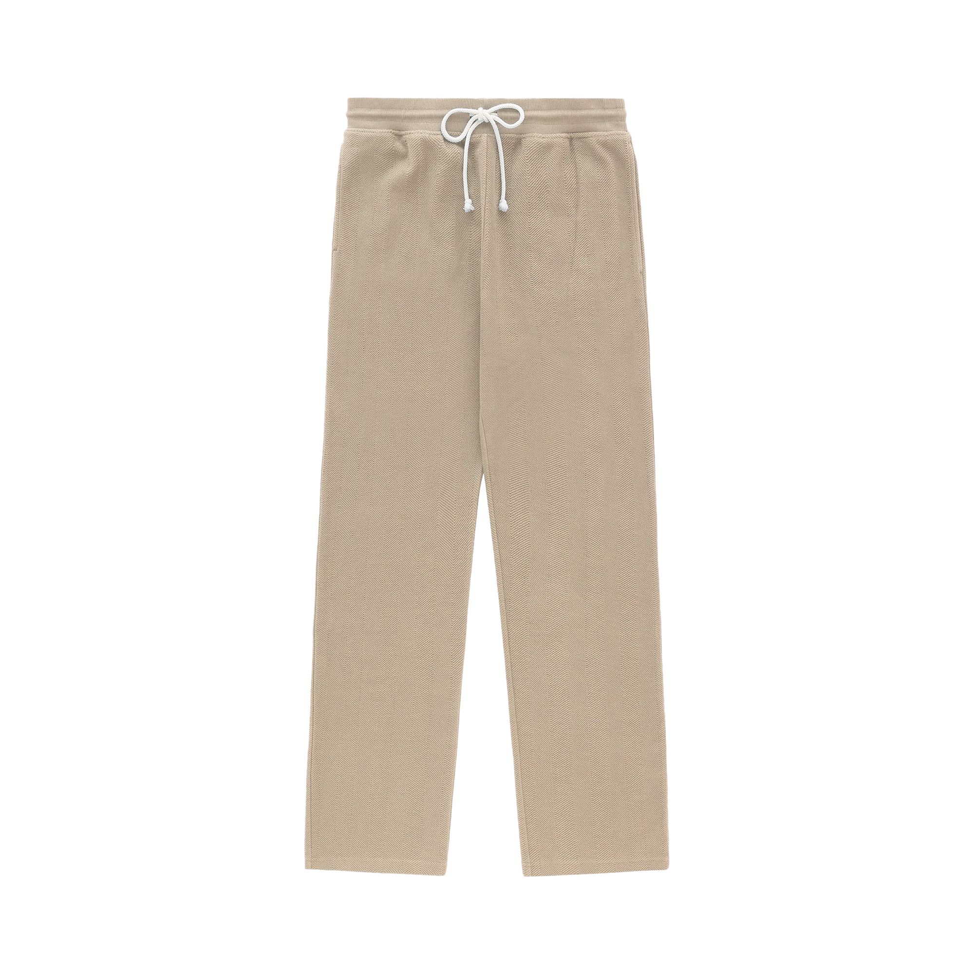 Pre-owned Aimé Leon Dore Herringbone Terry Uniform Sweatpant 'laurel Oak' | Tan | Men's Size Xs In Brown
