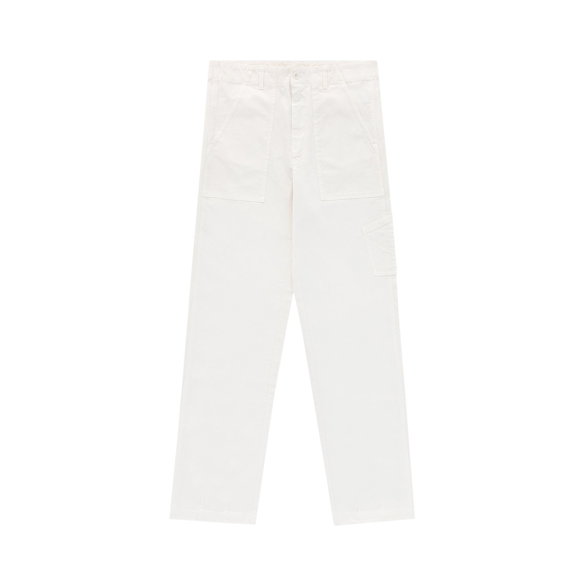 Pre-owned Aimé Leon Dore Garment Dyed Full Cut Workwear Pant 'pristine' | Cream | Men's Size Xs In White