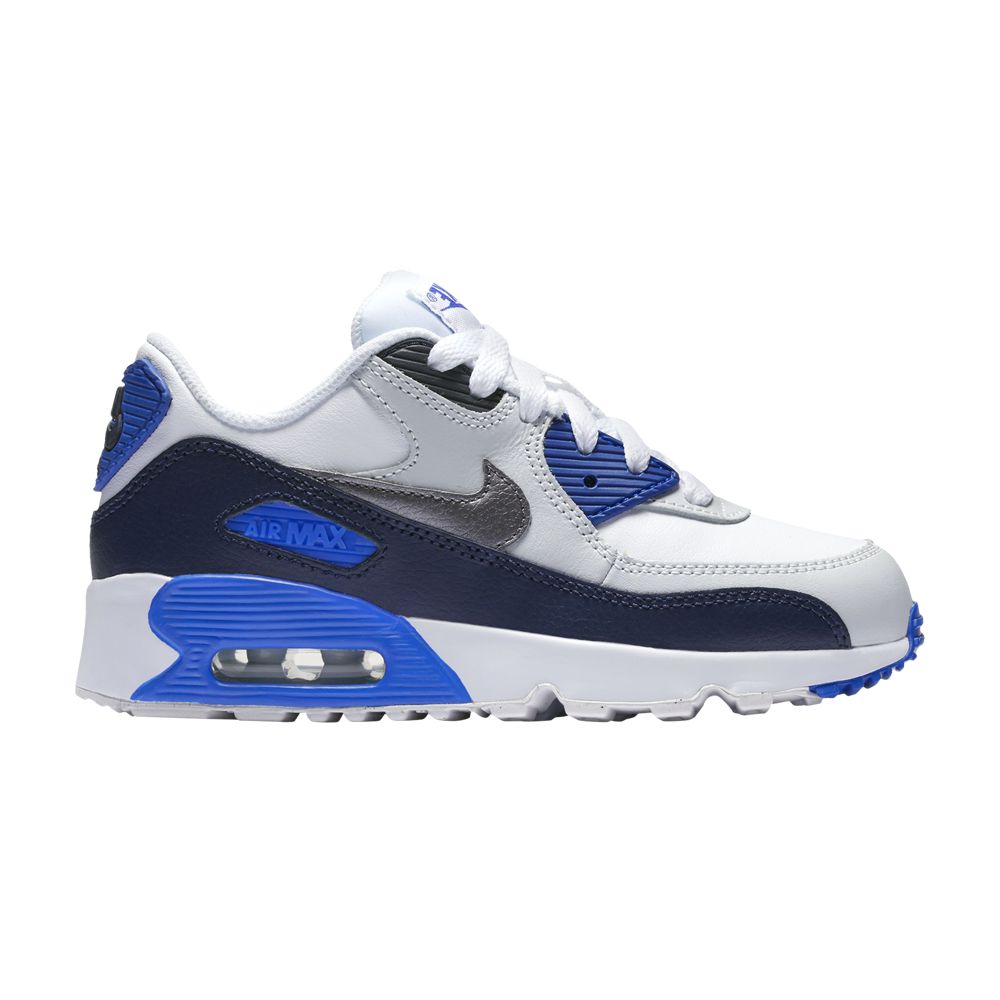 Nike Air Max 90 Leather PS 'Metallic Dark Grey Obsidian' | Blue | Kid's Size 3 - 833414-404