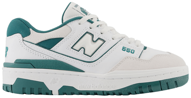 New Balance 550 Big Kid White Vintage Teal