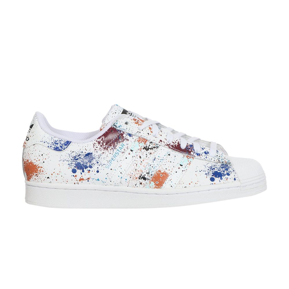 adidas Superstar 'Paint Splatter' | White | Men's Size 10