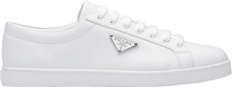 Prada Brushed Leather Sneaker 'White'