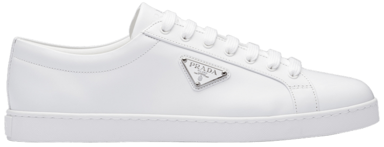 Prada Brushed Leather Sneaker 'White'