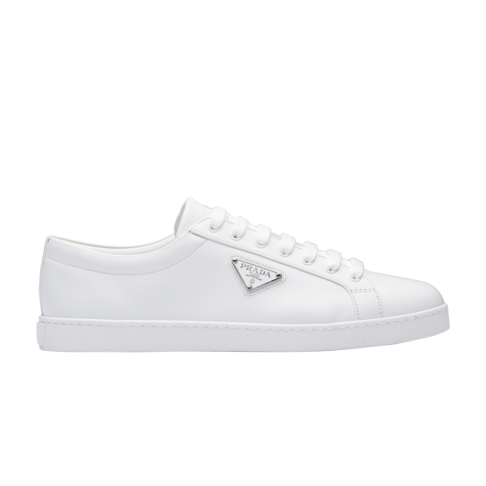Pre-owned Prada Brushed Leather Sneaker 'white'