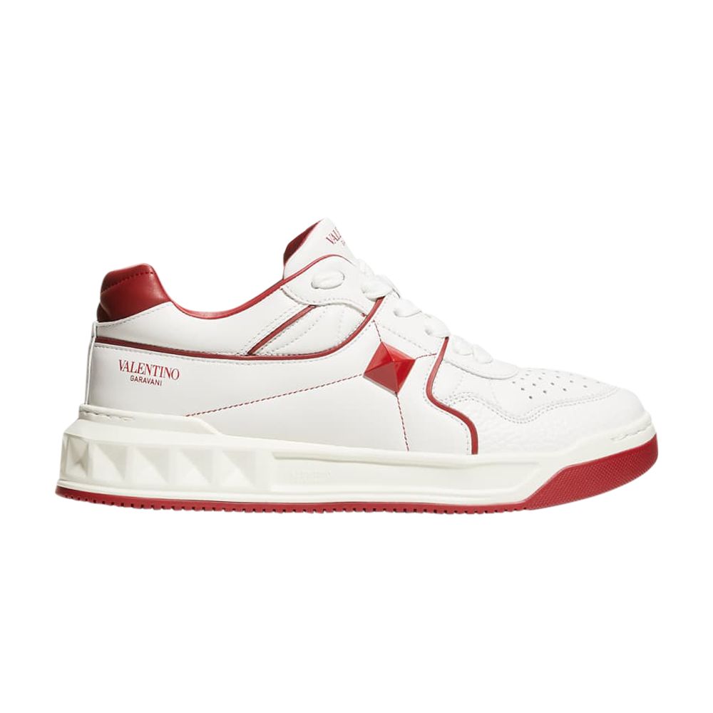 Pre-owned Valentino Garavani Valentino Valentino Wmns One Stud Low 'red Hardware' | White | Women's Size 36