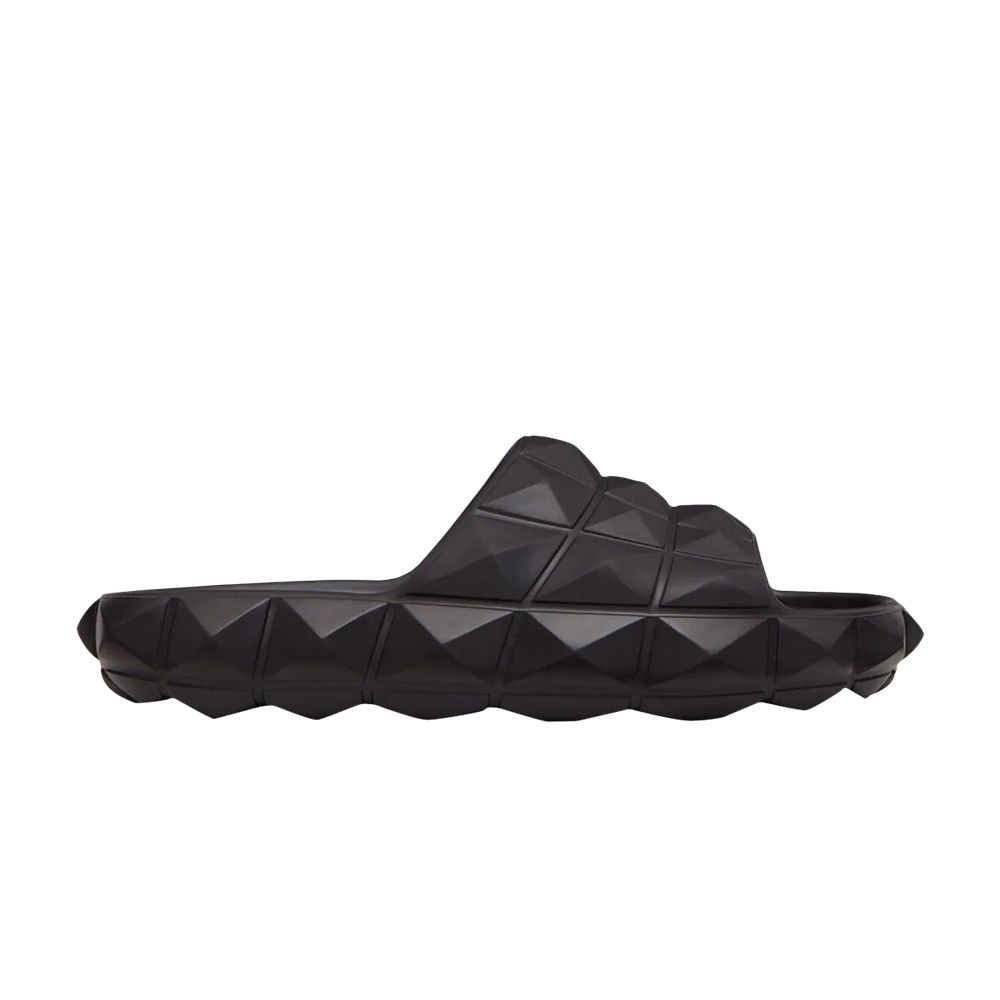 Pre-owned Valentino Garavani Valentino Rubber Wmns Roman Stud Turtle Slider 'black' | Women's Size 36