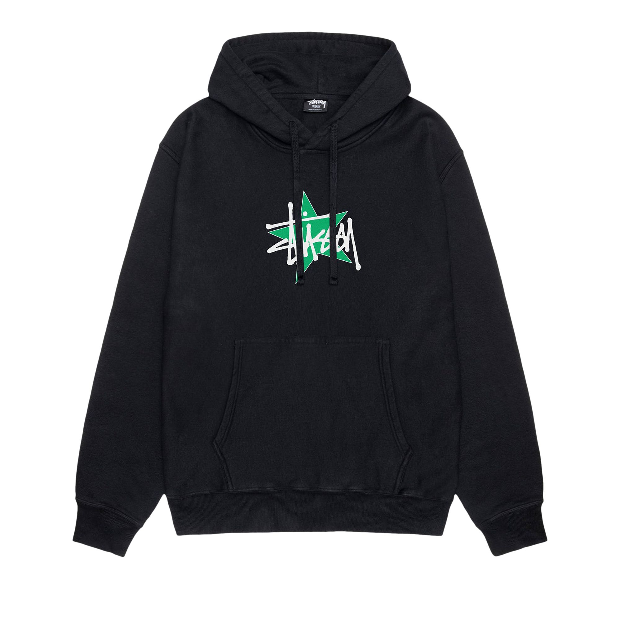 Pre-owned Stussy Star Hoodie Pigment Dyed 'black' | Men's Size Xxl