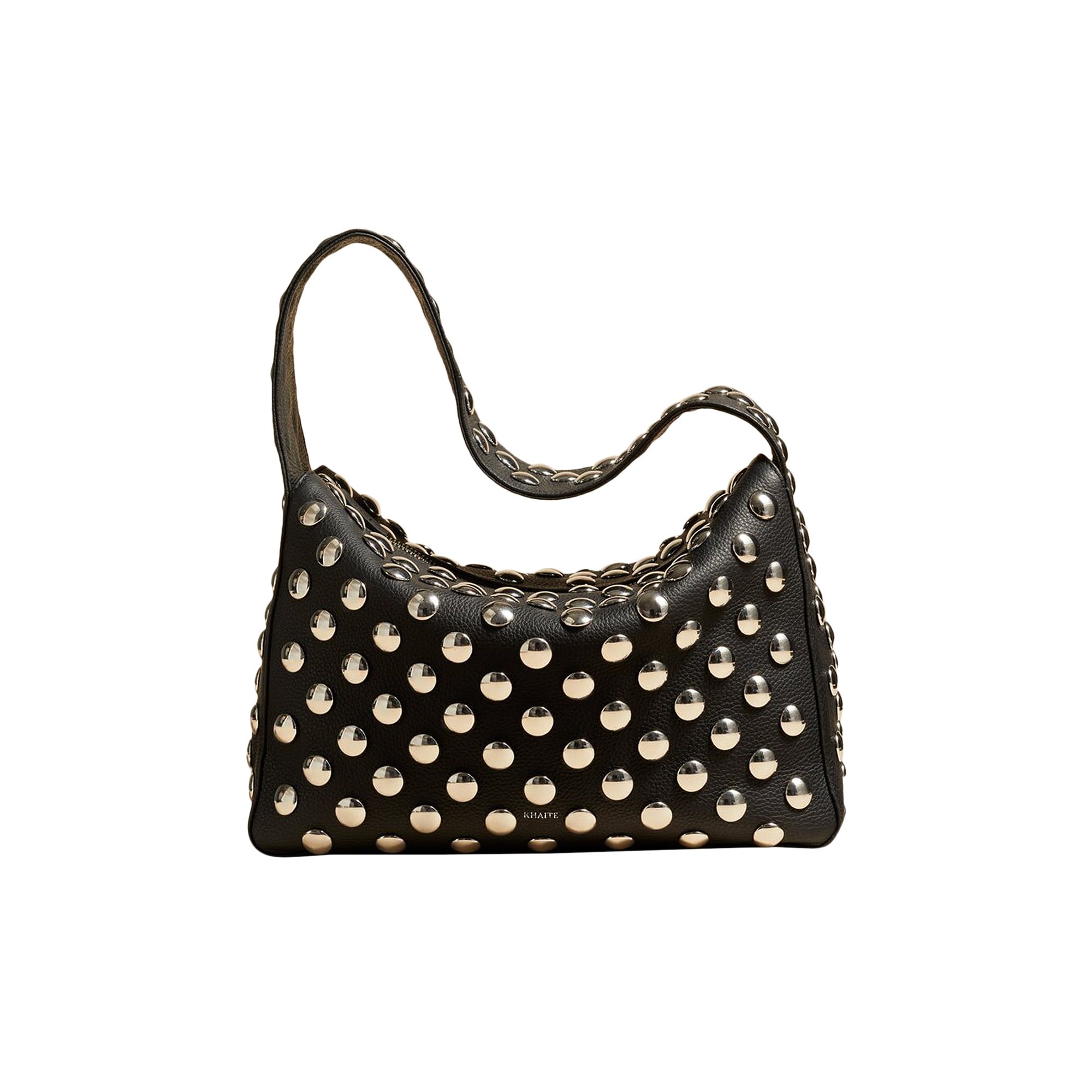 Pre-owned Khaite Elena Shoulder Bag With Silver Studs 'black'