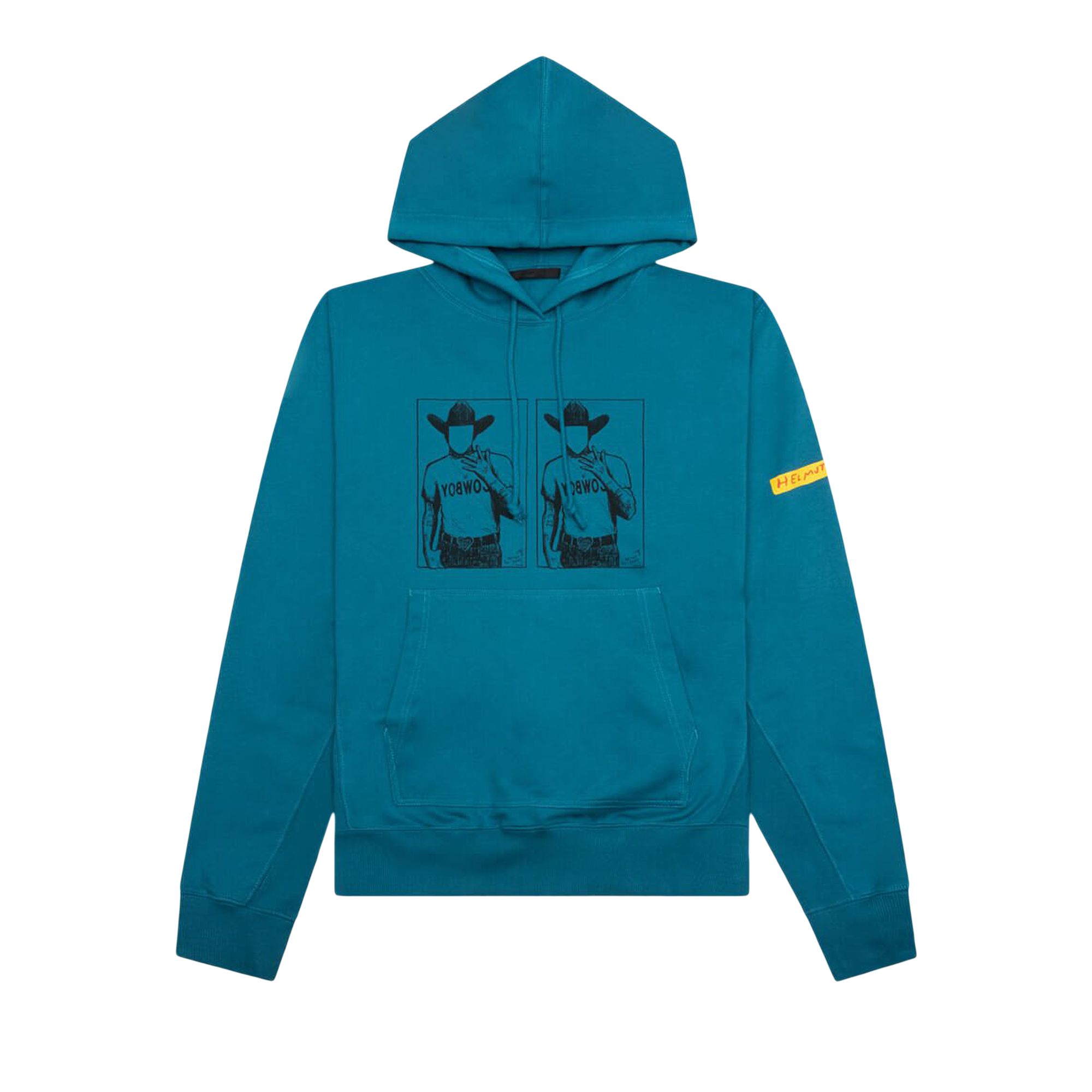 Pre-owned Helmut Lang Scribble Logo Hoodie 'river' | Blue | Men's Size S