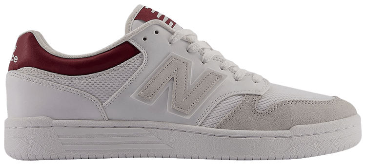 New Balance 480 White Classic Crimson