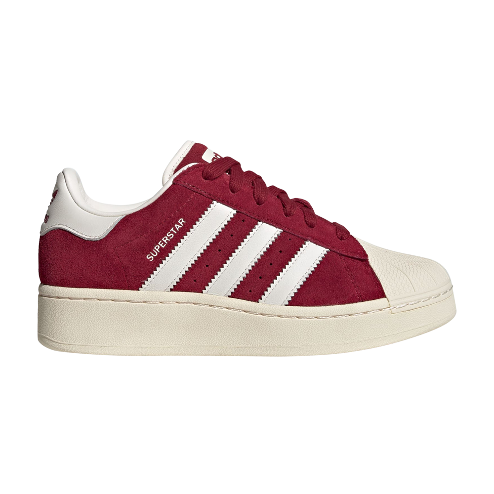 Pre-owned Adidas Originals Wmns Superstar Xlg 'collegiate Burgundy White' In Red
